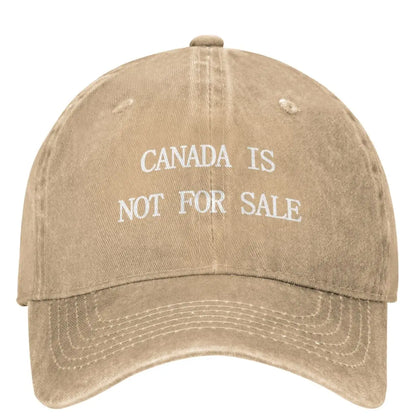 Canada Is Not for Sale Washed Baseball Cap - Trendy Trucker Hat for Summer Outdoor Sun Protection for Men and Women